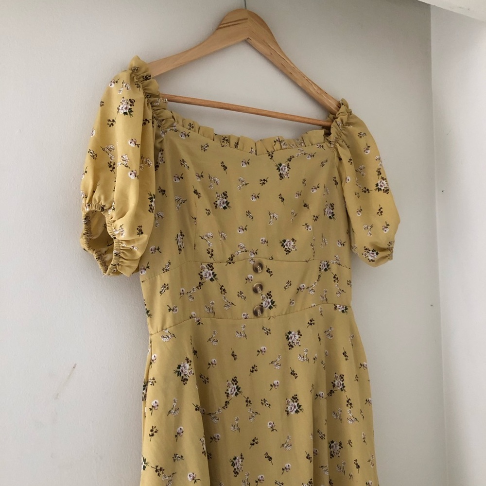 Chicwish Floral Off Shoulder Dress